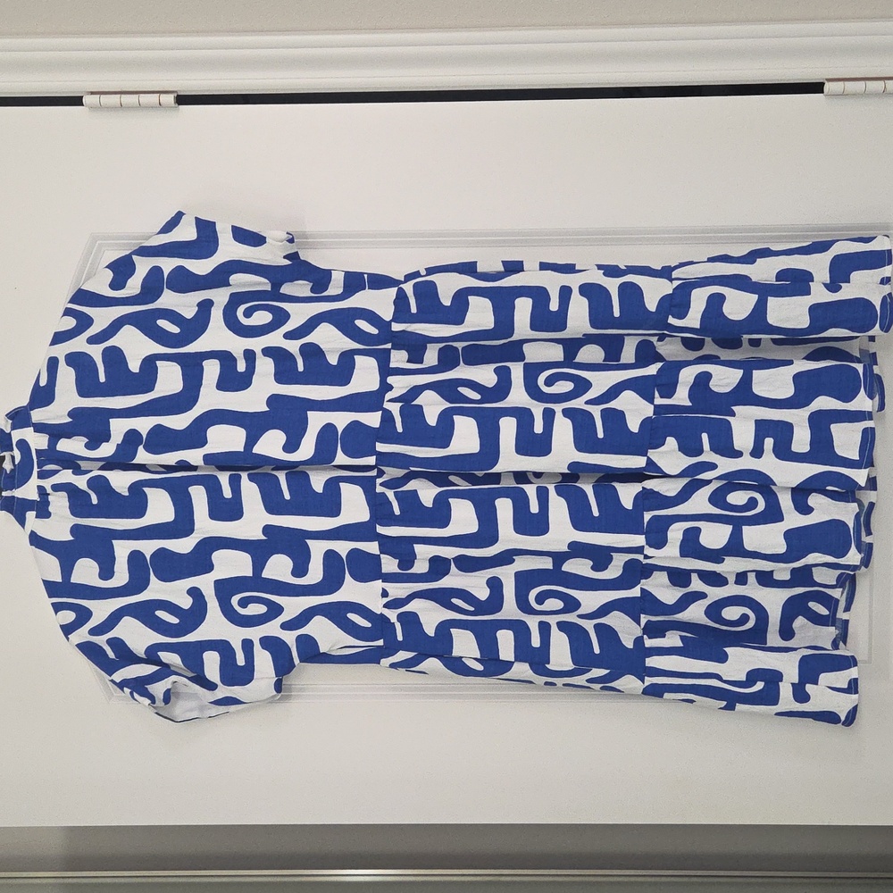 THML adorable Dress In Great Condition. Blue/white Geometric Type Pattern. 💙 - Picture 5 of 12